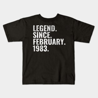 Legend since February 1983 Birthday Shirt Happy Birthday Shirts Kids T-Shirt